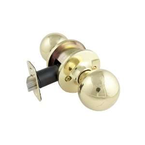  Ball Passage Door Handle and Lock, Polished Brass