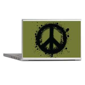   Laptop Notebook 14 Skin Cover Peace Symbol Ink Blot 