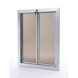   Large Plexidor Pet Door / Dog Door for Walls (Silver)