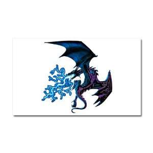  Car Magnet 20 x 12 Blue Dragon with Lightning Flames 