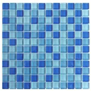    Purist Glass Mosaic Tile Mix   Ocean Blue