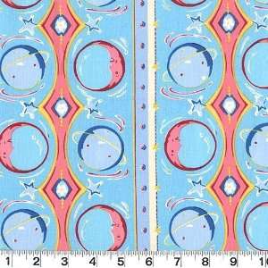  45 Wide Astro Moon And Planets Stripe Pool Fabric By The 