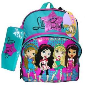   Bratz Girls Blue School Backpack with Bonus Pencil Case Toys & Games