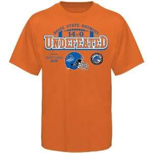   Broncos Orange 2010 Fiesta Bowl Champions Undefeated Season T shirt