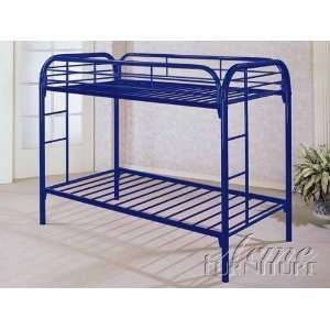  Twin/Twin Bunk Bed in Blue Finish