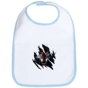  Baby Bib Sky Blue Wolf Rip Out 