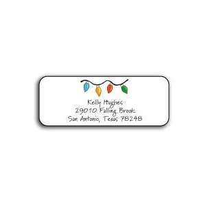  personalized holiday address labels   string of lights 