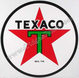 TEXACO T STAR 9 VINYL GAS & OIL PUMP DECAL DC 120E  