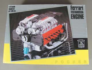 POCHER Ferrari Testarossa Engine 1/8 Scale Model Kit Art. KM/51 