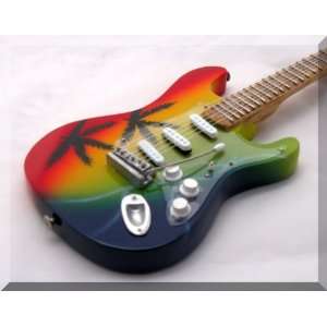  BOB MARLEY Miniature Mini Guitar Leaves Fender Musical 