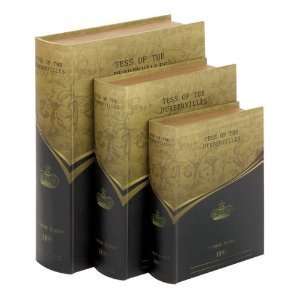  Tess of Urbervilles Leather Faux Book Boxes Set of 3 