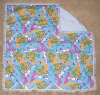 42 x 42 BABY Blanket WESTERN Tablecloth COWBOY Indians  