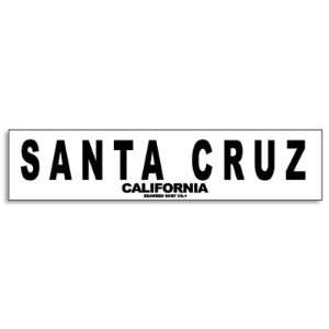 Santa Cruz California Aluminum Sign in White Everything 