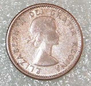 1957 Canada Canadian DIME 10 Ten CENT SILVER COIN  