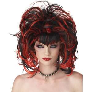  Wig Evil Sorceress Black Red
