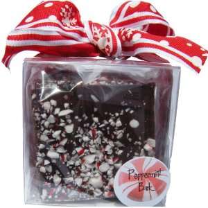 Dark Chocolate Peppermint Bark Gift Cube 8 oz.  Grocery 