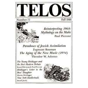  Telos A Quarterly Journal of Radical Thought, No. 77 