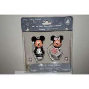  Disney Wedding Mickey Minnie Christmas Bell Ornaments 