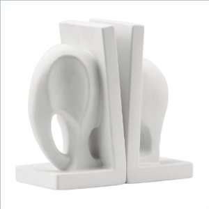  Zuo Elefante Bookend in White