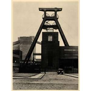  1943 Gelsenkirchen Germany Bismarck Headframe Coal Mine 
