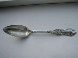 1893 worlds fair fisheries bldg. silver souvenir spoon  