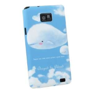  New Blue Whale Pattern Hard Case Blue For Samsung i9100 