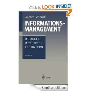 Informationsmanagement Modelle, Methoden, Techniken (German Edition 