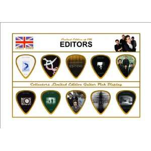  Editors Premium Celluloid Guitar Picks Display Limited to 