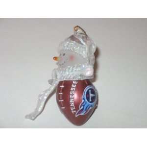 TENNESSEE TITANS 2.75 Snowman with Scarf Touchdown Football CHRISTMAS 