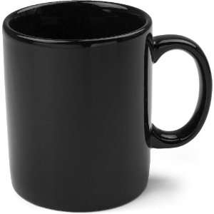  OmniWare Teaz Café Classic Black Mugs, Set of 4 Kitchen 
