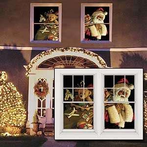  WOW Windows Santa Claus with Toy Sack Window Scene 00113 