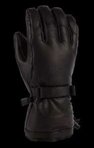 GORDINI Leather Goose II Mens Snow Gloves   Black W12  