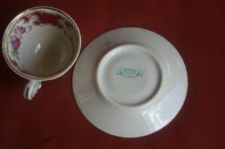 Old Syracuse Old Ivory pattern demi tasse with saucer. Saucer is 4 1/4 