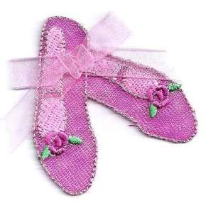   , Pink Shimmering   Iron On Embroidered Applique 