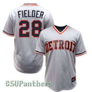 Prince Fielder Detroit Tigers COOPERSTOWN Grey Road Jersey Mens SZ (M 
