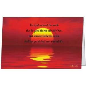 Relgious Bible Spiritual Sympathy Sunset Beautiful Greeting Card (5x7 