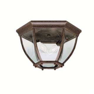 Kichler 9886TZ 2 Light Outdoor Ceiling Light In Tannery Bronze  
