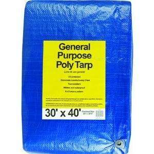  All Purpose Poly Blue Tarpaulin, 30X40 BLUE AP TARP