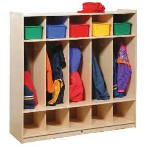  Preschool Five Section Coat Lockers with Cubbies Office 