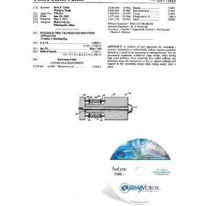  NEW Patent CD for PIEZOELECTRIC TRANSDUCER MOUNTING 