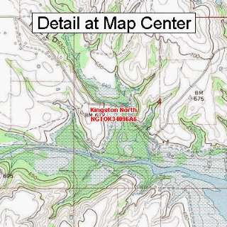  USGS Topographic Quadrangle Map   Kingston North, Oklahoma 