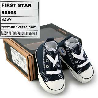 CONVERSE FIRST STAR (CB) CRIB Size 3 Navy White Baby Shoes  