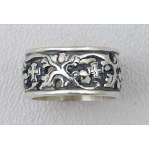   Sterling Silver Oak Leaf Band Ring, Made in America Jewelry