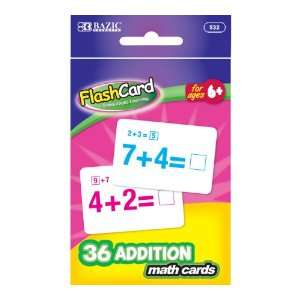    BAZIC Addition Flash Cards, 532 24P (36 Pack)