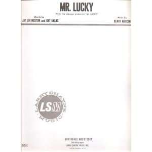    Sheet Music Mr Lucky Livingston Evans Mancini 166 