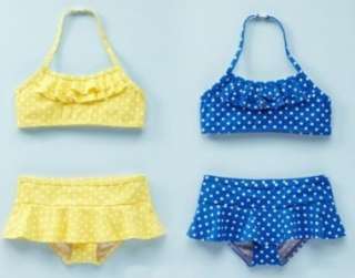 Mini Boden Ruffle Bikini Swimsuit Dot Spot 3 4 4 5 NWT  