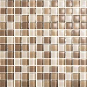  Color Blends Arena 1 x 1 Glossy Glass Mosaic in Beige 