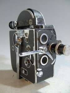 Paillard Bolex H8 8MM Movie Camera With 3 Lens Turret & Case, Manuals 
