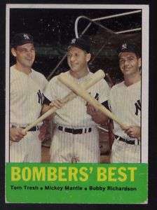 1963 Topps Mickey Mantle Bombers Best   card #173  