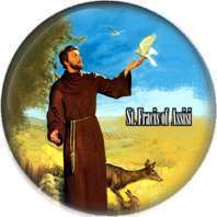 St. Francis of Assisi BADGES BUTTONS PINS 1INCH 25mm  